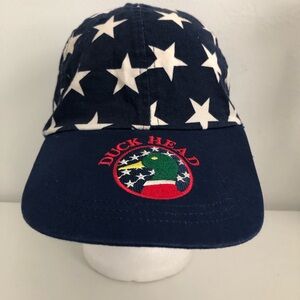 Duck Head Navy Star Embroidered Logo Baseball Cap